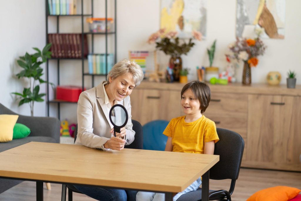 child in speech therapy